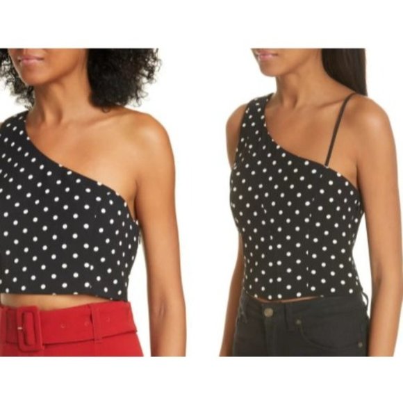 cinq a sept Tops - NWT - Maayan Polka Dot Top - Large